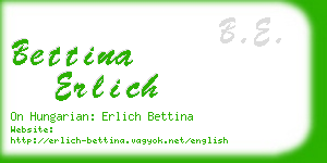 bettina erlich business card